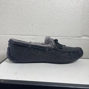 UGG Australia Dakota 1100178 Shearling Moccasin Slipper Black‎ Glitter Womens 11